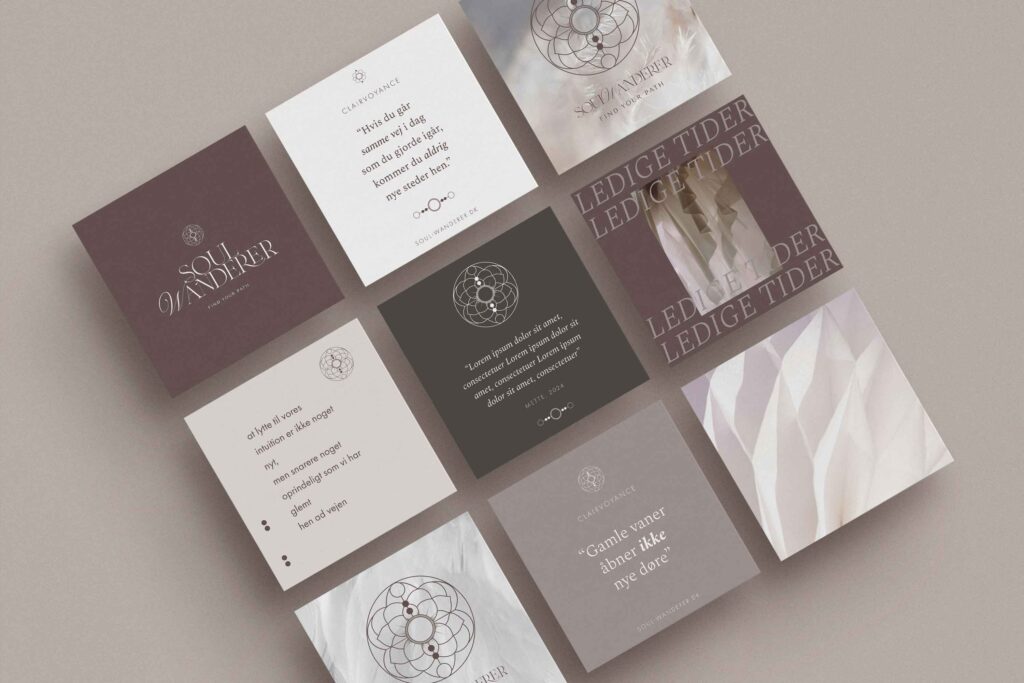 soulwanderer, brand design, brand identity for clairvoyant, logodesign, brandboard, visual identity