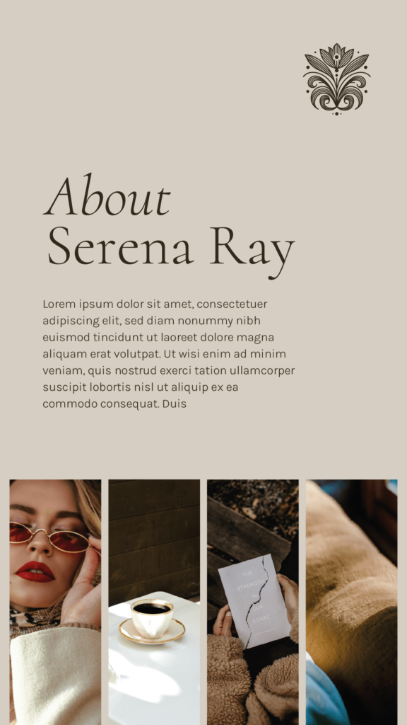 Semi-custom brand kit / Serena Ray. Ideal for coaches, lifestyle, fashion, wellness, luxury and high-end brands. $1790. Pay in rates. 